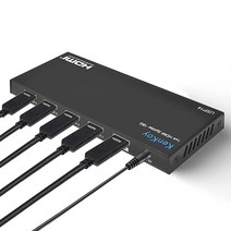 KenKoy HDMI 스플리터 1인치 & 4 아웃 - 4K 1x4 복제/미러 싱글 HDMI 소스 HDCP 2.2 4K@60Hz (USP14)