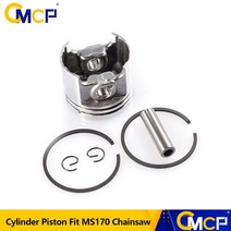 전동 전기 톱 MS170 가솔린 전기 톱 예비 부품 키트 37mm 실린더 피스톤 링 핀 키트 전기 톱 피스톤 1 세, 한개옵션0