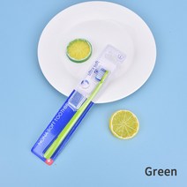 깨끗한 교정 교정기 무독성 성인 칫솔 치과 세트 U A 트림 부드러운 1Pcs, 녹색