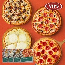 빕스 [빕스] 간편하게 즐기는 피자 4종 혼합4팩 (페퍼로니+불고기+고르곤졸라+콤비네이션)