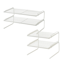 한샘 주방 그릇 접시 정리 1단x4입 후라이팬 정리대 거치대 수납 꽂이 보관 선반 키친랙, 1단선반(중) 2개입 + 1단선반(대) 2개입