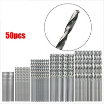 50 개/몫 드릴 비트 금속 나무 작업 HSS 스틸 스트레이트 생크 1-3mm 트위스트 전동 공구 도매, 한개옵션0