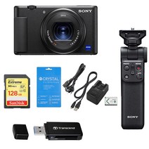 ZV-1 브이로그 카메라 + GP-VPT2BT 그립+ SAN 128GB+리더기+배터리+충전기 +액정필름 소니 공식대리점, ZV-1 블랙