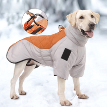 강아지패딩 따뜻한 애견옷 조끼 상의 대형견 래브라도 예쁜 겨울옷 펫 애견 방한복, 오렌지