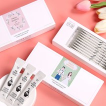 선물담길 국산 꿀스틱 답례품 결혼 결혼식 돌잔치 웨딩 개업 승진 조문, 기본스티커05+이름스티커(결혼)