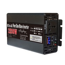 사인파 인버터 2000W 3000W 4000W 5000W 휴대용 전압 변압기 태양광 LED 디스플레이 DCAC, [02] 2200W, [03] 48V, [01] Universal 110v 60hz, 1개