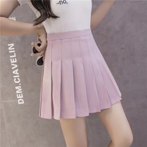 여성 플리츠 허리밴딩 미니 스커트 Pleated skirt B21N21