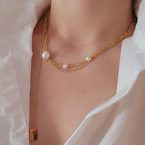 코코날다 페이크 담수진주 Y롱목걸이 원피스 블라우스 코디목걸이 진주 목걸이