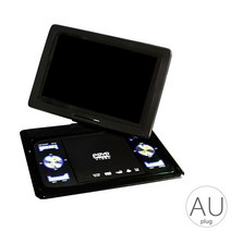 DVD플레이어 ODD 휴대용 외장 연결 13 9 인치 휴대용 홈 자동차 DVD 플레이어 VCD 게임 TV USB 회전 화면, 03 blackAU Plug