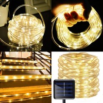 솔라 LED 투명 PVC 호스 트리등 태양광 조명등 와이어 줄 정원등 야외 등, (노란빛WarmWhite)