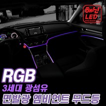 해신LED LF소나타 뉴라이즈전용 3세대 광섬유 해신RGB 엠비언트 무드등, 선택3.블루투스통합+개별제어 4M