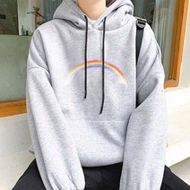 LEA 후드티 B150 일반핏 레인보우 상의 맨투맨 티셔츠 공용 데일리 남자 여자 여성