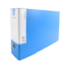 플러스샵 2공 D링 바인더 A4 가로형 2색상 합지 3종, 8cm, 블루