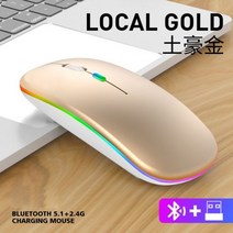 무선 무소음 게이밍 버티컬 마우스 블루투스 2 In 1 듀얼 모드 광학 2.4G 인체 공학적 휴대용 충전식 노트북용, Local Gold
