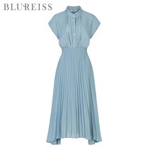 [블루레이스] 돌먼슬리브플리츠원피스_B2M1OP3321