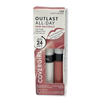 Covergirl Outlast 올데이 립 컬러 위드 탑코트 (.06oz .07oz.), 120 더스티 블러쉬