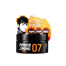 슬릭백포마드 기름 투블럭 수성 포머드 남자 연예인 머리 파워스윙 왁스, BTM 미장센 파워스윙09- 무광크림 80g