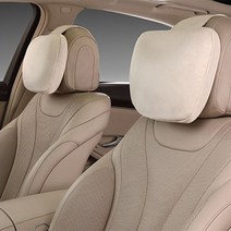 차량용 고급 목쿠션 헤드레스트 스웨이드 BMW 아우디 벤츠 제네시스 더뉴 그랜저 리무진, 카멜