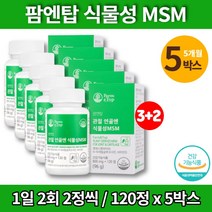 퓨어 식물성 msm 정 엠에스엠 관절케어 비타민D N아세틸글루코사민 구루코사민 조인트 서포트 퓨어 설퍼 손가락관절 허리에 좋은 영양제, 5박스