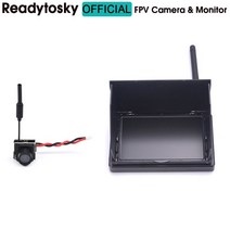 FPV 5.8G 48CH 4.3 인치 수신기 모니터 및 송신기 600TVL HD 마이크로 CMOS AIO 카메라 RC 드론 용 Skydroid 안테나 FUAV UVC, [04] Set 1