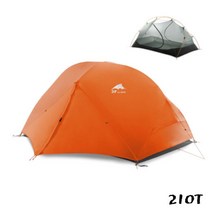 3F UL GEAR 클라우드2 두랄루민 폴대 초경량 더블 텐트, 2, 210T 오렌지색(3계절)