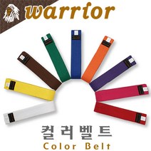[warrior] 컬러벨트(색띠) / 태권도 합기도 격투기 특공무술 해동검도 / 컬러9종 / 넓이4cm 길이160cm, 밤색