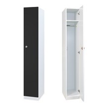 락카원 LPM 1단 1인용 락카장 사무용수납장 사무실수납장 개인캐비넷 목재옷장 락커, 다이얼키(돌출형), 무광진그레이