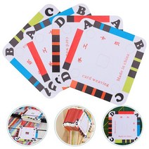 베짜기 베틀 직조 위빙 틀 직조기 손뜨개 위빙 옷감 뜨게 키트 50pcs diy 태블릿 판지 직기 카드 를위한 손으로 만든 공예 카드, 다양한 색상, 5x5cm