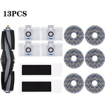 Ecovacs Deebot T20 OMNI 액세서리 메인 사이드 브러시 걸레 천 HEPA 필터 먼지 봉투 교체 예비 부품, [09] 13pcs