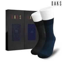 [AK PLAZA] 닥스 양말 신사 남성 2족 선물 세트 남자 장목 사선직사각 긴목 22802