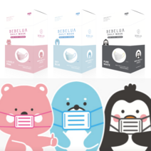 베베루아 숨쉬기 편한 3D 마스크 소형 스카이블루 30매, 베베루아 키즈 스카이블루