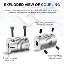 LR D D19L25 알미늄 탄성 권선 샤프트 커플러 모터 커넥터 6/7/8/9/10mm 골무 연한 CNC, 04 6mmX9mm