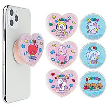 BT21 젤리캔디 글리터 그립 톡 거치대 홀더 치미 쿠키 코야 알제이 슈키 타타 망 방탄굿즈, 하트_알제이