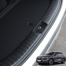 2021 신형 더뉴싼타페 TM 트렁크 범퍼 보호 커버 범퍼패드 튜닝 스티커 자동차 몰딩 가드 용품, 더뉴싼타페 카본 트렁크 범퍼 커버, 1개