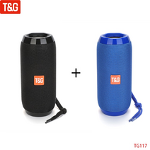 tampg tg117 휴대용 블루투스 스피커 무선 베이스 열 방수 야외 음악 vibro 스피커 tf 카드 서브우퍼 라우드스피커, 협력사, 블랙 blue