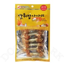 라이코스펫 써니 애견 웰빙 면역기능강화 모질개선 사사미 닭갈비 오리고기 비스켓 간식모음, 1개, 써니 쌀튀밥 아령사사미 7P