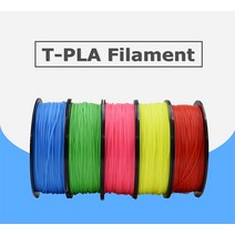 3D 프린터 필라멘트 고강도 PLA 플라스틱 프루사 I4 스풀 T-PLA 필라멘트 1.75mm 1kg, 14.100g blue
