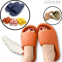LOHANS 층간소음방지 폭신폭신 EVA쿠션 범퍼 홈슬리퍼 실내화 사무용 가정용 실외용, 옐로우, 옵션2 _ 파스텔 무지 슬리퍼, 1개