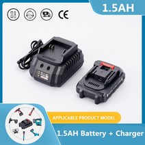 체인톱 소형 충전식 전기 충전식 배터리 1.5AH 3.0AH Makita 18V-21V 전기 무선 전기톱/드릴/스크루 드라이, 01 1.5AH Battery Set