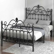 조립식 철제 침대프레임 공주 싱글 심플 더블 침실 북유럽 지지대 침대틀, 17 핑크하이+야자매트1200mmx2000mm