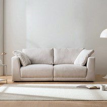 [3만원 즉시할인][스칸디아]컴피 아쿠아텍스 패브릭 3인 쇼파(쿠션증정), 아이보리