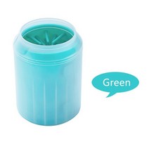 강아지반려견산책발세척기 발세척기강아지반려견산책 반려견산책발세척기 dog paw clean cup soft 실리콘 휴대용 pet foot cup paw 더러운 강아지산책후발세척기, L, 초록