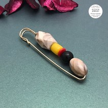 키치쥬얼리 유니크 패션 브로치 옷핀- 옐로우