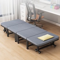 병원 보호자 침대 접이식 이동식 바퀴 간이 보조 요양, 폭70cm 고급 천
