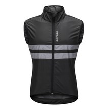 바이크 야간라이딩 조끼WOSAWE-사이클링 반사 조끼 방풍 러닝 안전 오토바이 Gilet MTB 라이딩 자전거 의, 09 BL205-Black_03 XL