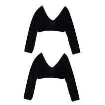 2 PCS 여성 얇은 슬림 한 가벼운 암 겨드랑 랩 랩 크롭 탑베이스 셔츠 블라우스