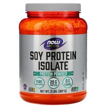 NOW Sports Soy Protein Isolate 나우 스포츠 소이 프로틴 아이솔레이트 파우더 무향무맛 907g 1통, 1팩