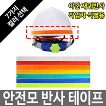 안전모스티커 반사테이프 반사띠 식별띠 반사판 1.5cm, 적색