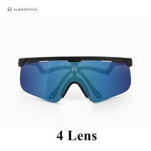 자전거안경 라이딩고글 ALBA OPTICS 델타 편광 사이클링 안경 남녀공용 광변색 스포츠 자전거 고글 낚시 선, 05 black blue