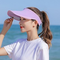 여성 골프 모자 자외선 차단 챙 썬캡 라운딩 등산 여자 썬바이저 여름 웨어 필드 승마, 보라